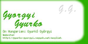 gyorgyi gyurko business card